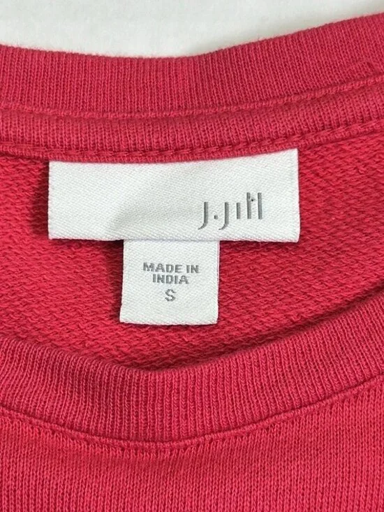 J. Jill Pink Pullover Sweater Dress Pockets Long Sleeve Womens Size Small Barbie - Picture 8 of 8